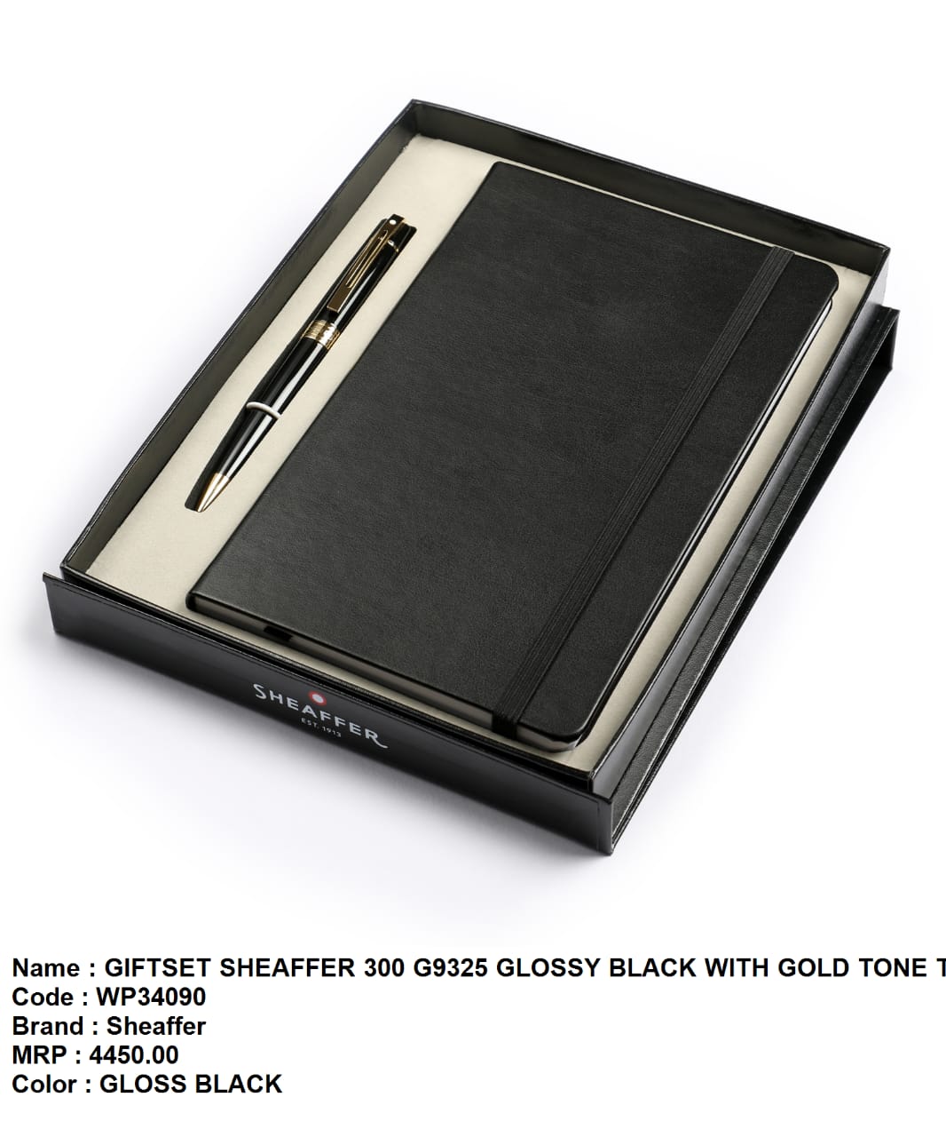 Giftset sheaffer 300 G9325 glossy black with gold tone trimtwo